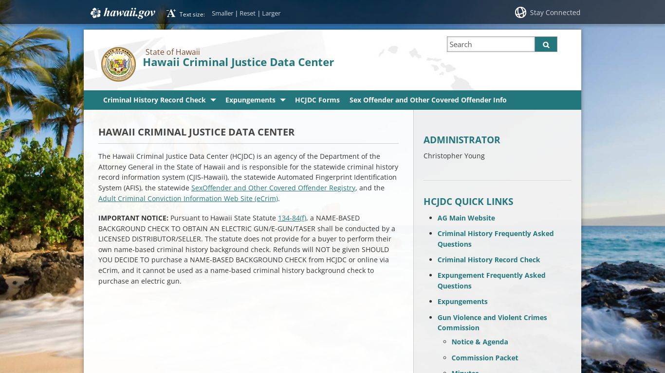 Hawaii Criminal Justice Data Center